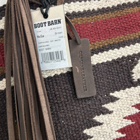 IDYLLWIND WOMEN'S BROWN ANTIOCH PIKE FRINGE TOTE HANDBAG - Picture 3 of 7